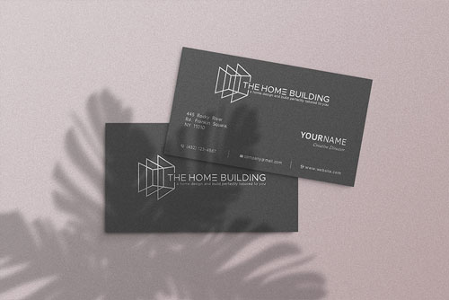 موکاپ mockup ساده کارت ویزیت مشکی